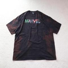 MARVEL カラフルロゴTシャツ 黒 ブラック 4XL ダメージ 襤褸のサムネイル