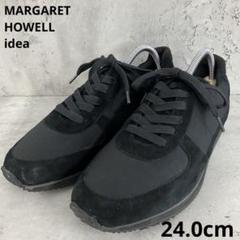 極美品 マーガレットハウエル アイデア レースアップシューズ 24cm 濃茶 マーガレット・ハウエル アイデア MARGARET HOWELL idea レース