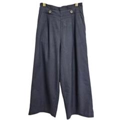 BEAMS HEART ビームスハート タックワイドパンツ ネイビー M 起毛
