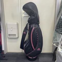 adidas ゴルフバッグ キャディバッグ 黒/ピンク 超美品 adidas アディダス レディース ゴルフキャディバッグ