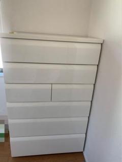ニトリ　ハイチェスト 引き出し6段　ホワイト ハイチェスト(エレアK 60 WH 6段) | ニトリネット【公式】 家具