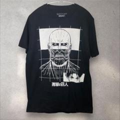 US古着 進撃の巨人 超大型巨人Tシャツ エレン M 黒 アニメT 半袖
