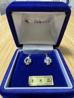 Takami タカミ本水晶 花モチーフ イヤリング