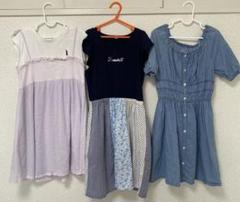 キッズ半袖ワンピース 3点セット 130〜140