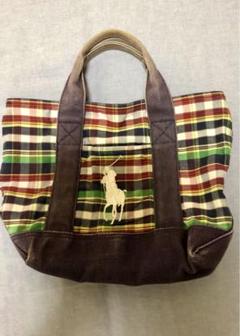 ブラシ付き✨️Ralph Lauren ボストンバッグ タータンチェック ロゴ金具 POLO RALPH LAUREN - ポロラルフローレン POLO RALPH LAUREN