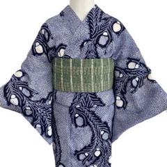 ™️23 未使用品　黒　ブラック　花繋ぎ　有松絞り　絞り染め　絞り浴衣 ™️27 黒 ブラック 有松絞り 絞り染め 絞り浴衣 浴衣 - メルカリ