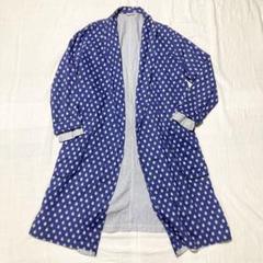 【美品】SHIPSシップス ロングシャツガウン S 薄手 ペイズリー×ストライプ