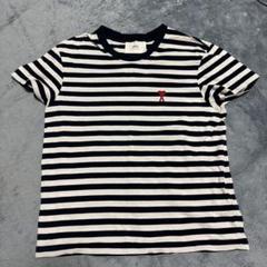 Ami paris アミパリ　ボーダー半袖 AMI PARIS アミパリス ボーダー柄 半袖Tシャツ - メルカリ