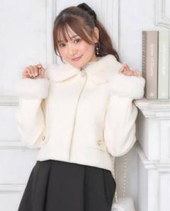 ブラウン ショート丈ファーコート INGNI 未使用品 ファー取り外しAラインコート｜INGNI(イング) 公式通販｜INGNI STORE