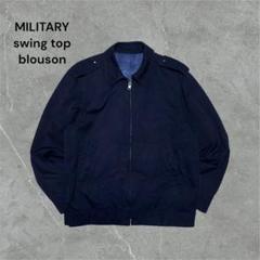 MEMBERS ONLYハリントンジャケットXLダークネイビー古着グランパ短丈 古着 70s English Squire 一枚袖 ハリントン スウィングトップ