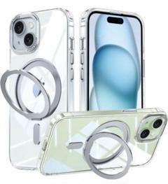 iPhone14 クリアケース リング MagSafe ガラスフィルム