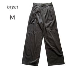 【mysa】ブラック ワイドパンツ Mサイズ 美脚 細見え