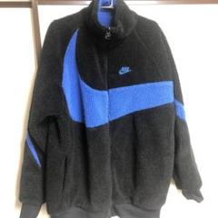 【大人気モデル】【美品】NIKE リバーシブル ボアジャケット L 刺繍ロゴ L 新品 NIKE BIG SWOOSH BOA JACKET ブラックホワイト ナイキ