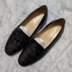 LANVIN ブラックレザー ブーティ 2567 25