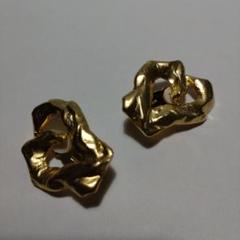 ゴールド　変形　ヴィンテージ　イヤリング　コスチュームジュエリー