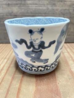 希少　古伊万里　蕎麦猪口　散らし　大振り　松竹梅　柿右衛門　珍品　モダン　民藝 古伊万里 蕎麦猪口 江戸時代中期 染付 松竹梅三友文 そば猪口