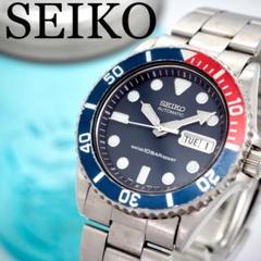 美品☆セイコー ダイバー☆SEIKO 7S26-0040 ペプシカラー 腕時計 世界的にロングセラーとなったシンプルなソーラーダイバーズに