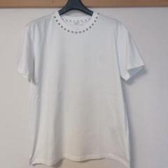 VALENTINO スタッズ付き ホワイト Tシャツ S - メルカリ