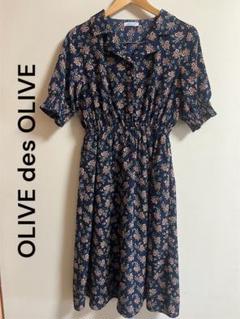 OLIVE des OLIVE オリーブデオリーブ花柄半袖ワンピース