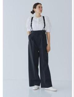 yori ヨリ サスペンダーパンツ　グレー　34 bottoms | yori