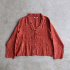 90s FLAX フラックス リネン シャツジャケット L ユニセックス