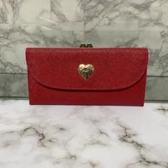 大人女性の 90s Yves saint Laurent 長財布 がま口 ハート レッド 赤 - メルカリ 小物