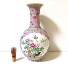 中国 大花瓶 彩絵 人物 詩文高さ58cm - メルカリ