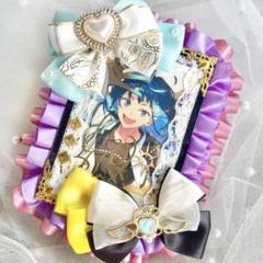 紫×ピンク×薄緑 痛デコケース　痛硬質ケース　硬質デコケース　B8サイズ /89