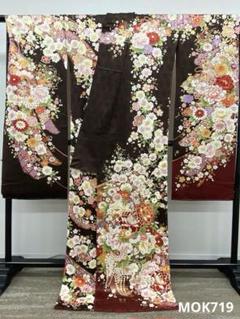 本疋田総絞り振袖　仮絵羽未仕立て未使用　80％オフ ディープパープル色本疋田総絞り本振袖（お勧め品です