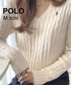 まるこ様　専用　POLO 長袖ニット 白 Vネック ポロラルフローレンのサムネイル