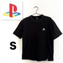 PlayStation オフィシャルライセンス ロゴ刺繍Tシャツ ブラック Ｓ