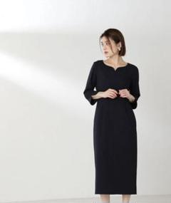 ハートネックIラインワンピース NATURAL BEAUTY BASIC