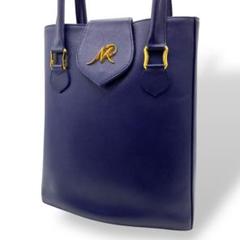 NINA RICCI ニナリッチ ショルダーバッグ ハンドバッグ レザー ネイビ