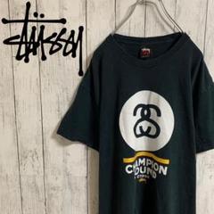 ステューシー 半袖 Tシャツ デカロゴ 黒