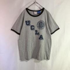 【champion×UCLA リンガーTシャツ】メンズM/プリント/古着