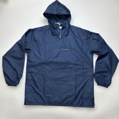フード付き ポンチョ　アノラック　雨衣LLサイズ 裏地キルティング　美品