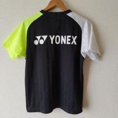 YONEX 黒×白×黄 Tシャツ Sサイズ ポリエステル100% 速乾性