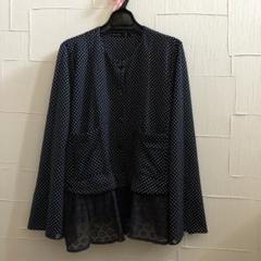 新品　アズノウアズ オオラカ 17号 やわらかdotチュニック　大きいサイズ 新品 アズノウアズ オオラカ 17号 やわらかdotチュニック 大きい