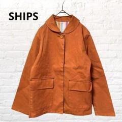 SHIPSシップス ♡ショート丈コート ミリタリージャケット オレンジ綿100%