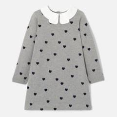 ☆jacadi☆リボン襟フリースワンピース