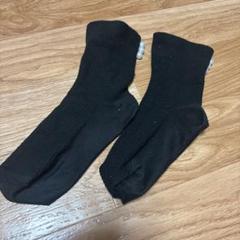 黒 パール装飾付きソックス