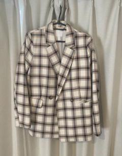 H&M チェック柄 テーラードジャケット 38 L
