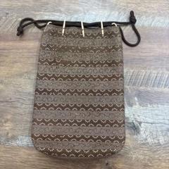 鹿革　巾着袋　合切袋　和装　美品