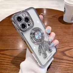 iphone14宇宙飛行士　シルバーケース iphoneケース