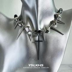 【Y2K】YSHXS パンク 金属不規則 ネックレス choker 男女兼用のサムネイル