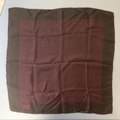 CHARVET シャルべ ポケットチーフ 水玉 ピンク& ブラウン