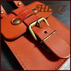 ヘルツ　ベルトポーチ　レッド 大きめなスマホも入る2wayベルトポーチ「革鞄のHERZ(ヘルツ)公式