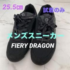 スニーカー25.5㎝ブラック　FIERY DRAGON