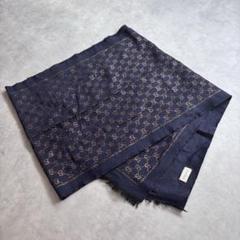 GUCCI マフラー ストール GG柄 ネイビー×ピンクゴールド ラメ AE26 GUCCI マフラー ストール GG柄 ネイビー×ピンクゴールド ラメ