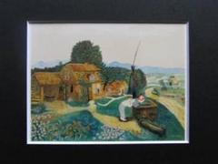 グランマ・モーゼス、昔、希少画集画、新品額装付